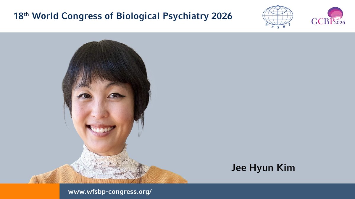 wfsbp's tweet photo. From dopamine receptor mapping to bipolar depression research, Jee Hyun Kim connects neuroscience and translational psychiatry.
At WCBP &amp; GCBP Joint Meeting 2026, she joins the Early Career workshop “How to Fail at Lectures, Grants and Papers (or Not)”.
🔗 https://t.co/PVKCEEKGHa https://t.co/TatDXCllnB