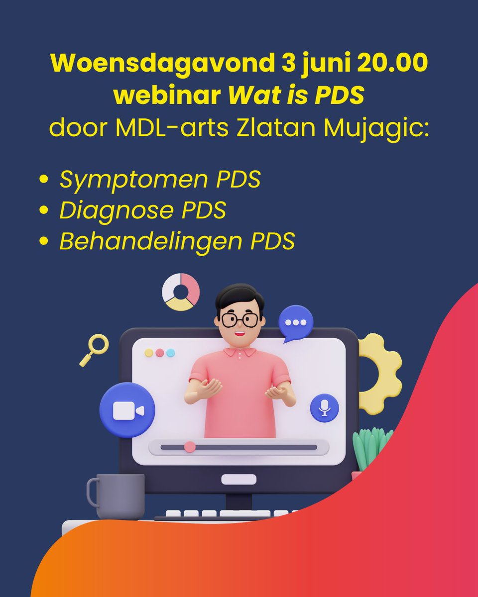 PDSB's tweet photo. Wil je weten wat #PrikkelbareDarmSyndroom precies is? 
En hoe de diagnose wordt gesteld?

Ben je benieuwd welke behandelingen er allemaal zijn tegen PDS-klachten?

Meld je dan aan voor ons #webinar van woensdagavond 3 juni met MDL-arts Zlatan Mujagić: 

https://t.co/4pbZLselmj https://t.co/NLOP57Gn7e