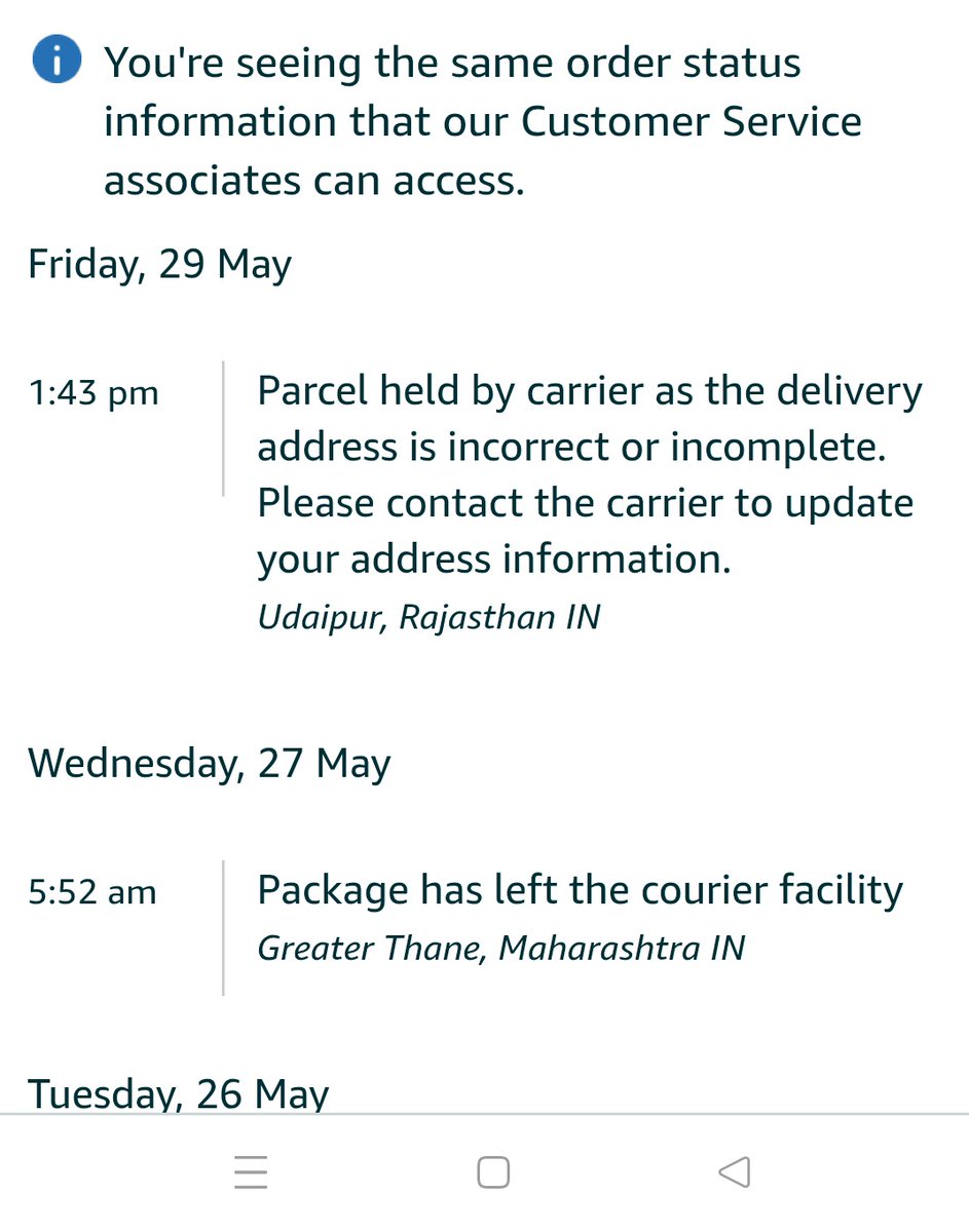 chintu0611's tweet photo. Another time facing issue 
@AmazonHelp @delhivery https://t.co/6HMZxtQDqj