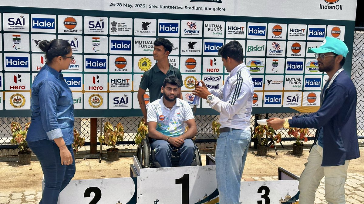 sandeepkumar63's tweet photo. Honored to attend the AGM of PCI during the 8th Indian Open International Para Athletics Championship 2026 in Bengaluru.

Proud moment for Bihar as our athletes won 2 Gold, 1 Silver &amp; 1 Bronze medal. 🥇🥇🥈🥉 https://t.co/CQ6oc95Gcl