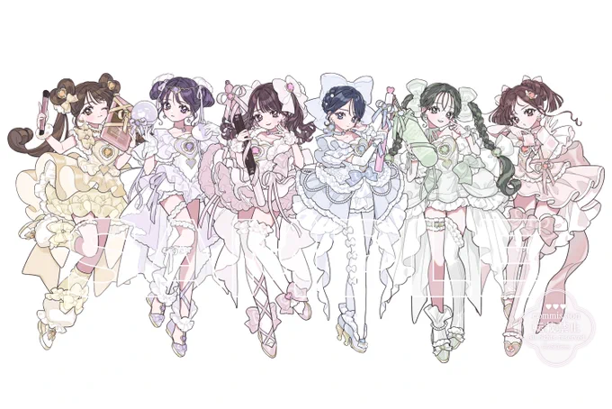 ⋆͛⋆minum様 26SS新ビジュアル 齊藤なぎさ様モデルの魔法少女たちを描かせて いただいておりました⟡.· 本日よりminum様のPOPUP&26SS新作コスメ発表です ぜひチェックしてみてくださいね…!