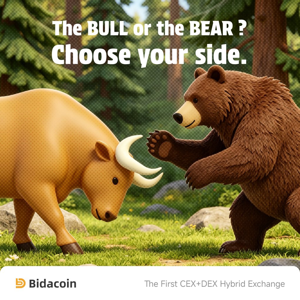 BidacoinEx's tweet photo. The bull or the bear? Choose your side.
Drop your comments below 👇 https://t.co/OSzXuwRemt