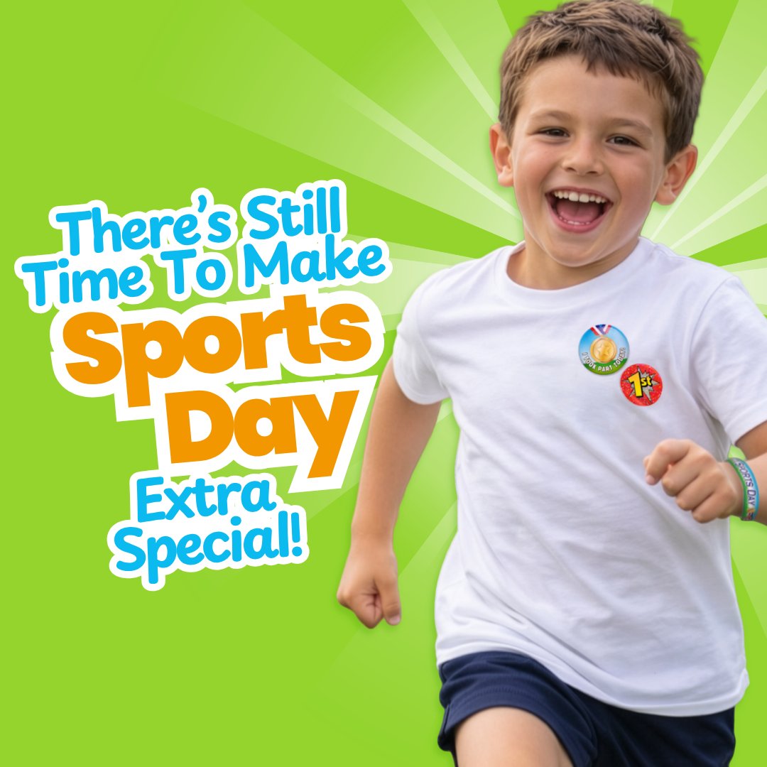 PTS_Stickers's tweet photo. Still need last minute Sports Day rewards? 
 
Discover medals, stickers, certificates and summer sports rewards ready to help you celebrate every pupil achievement. ☀️⚽🏅 
 
Shop Sports Day rewards at PTS: https://t.co/46Y8uo32j2 https://t.co/LeK6FjOCz1