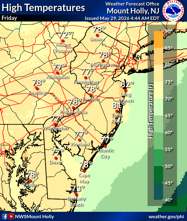 NWS_MountHolly's tweet photo. A beautiful way to end the week. Enjoy! ☀️😎

#NJwx #PAwx #MDwx #DEwx https://t.co/cLpbmI8ghn
