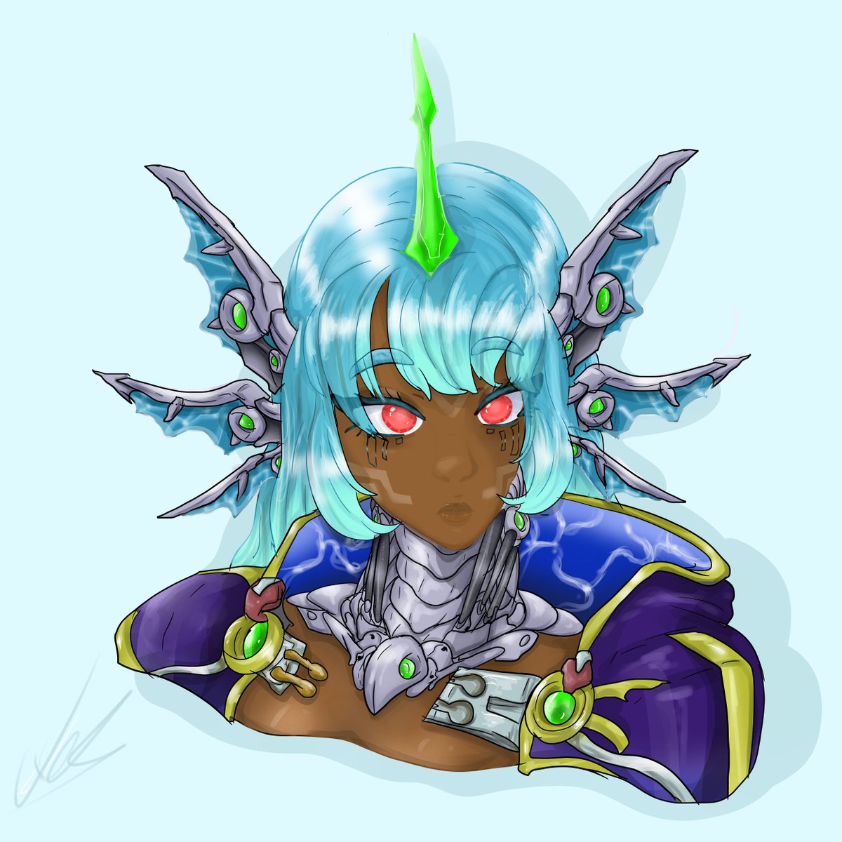 xoltliartistry's tweet photo. PHEW, three hours later of monstop working, I'm happy to say, it's not an direct NIKKE art style but coloring like NIKKE def improved how I render things a bit!
(Plus I'm happy how my siren android, Nerissa, came out)
---
#digitalart #ocart #androidgirl #oc #originalcharacter https://t.co/TdMeonrzd1