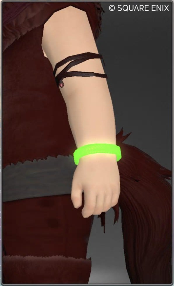 DogMeat_game's tweet photo. 突然だけどそこのキミ！
まだFANTASIANコラボの衣装を買っていないそこのキミだ！！

キーナの衣装についてくる手装備はメタリックカラーに染めると光るブレスレットになるぞ！お祭りで大活躍間違いなし！

まもなく販売終了(6月1日16:00まで)！
欲しい方はお忘れなきよう～～
#FF14 #FANTASIAN https://t.co/F4FnxzMMj4
