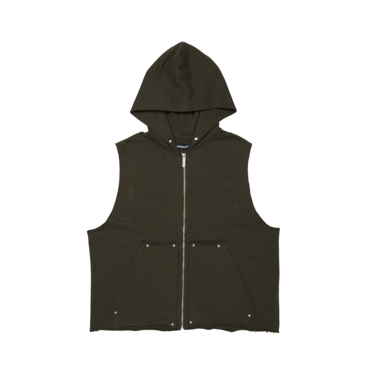 projectr___'s tweet photo. DARK CIRCLE LOGO COLLECTION
■Sleeveless Applique Hoodie
PRICE:¥15,400(税込)
COLOR:Black, Khaki
SIZE : S,M,L,XL
背中にp(R)ojectRのロゴのアップリケが施され、
切りっぱなしポケットの角やフードの付け根に
星型スタッズを配置。
https://t.co/OeaawakDvD
#THERAMPAGE
#projectr https://t.co/yrgrA037rm
