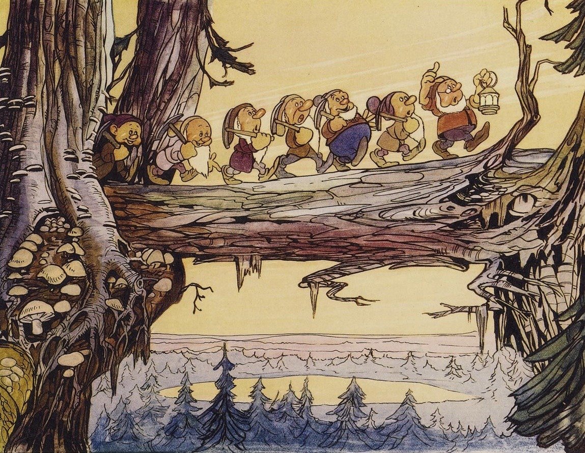 reminiscinbby's tweet photo. concept art for disney's snow white and the seven dwarfs (1937) by gustaf tenggren https://t.co/WPSCUauhhB