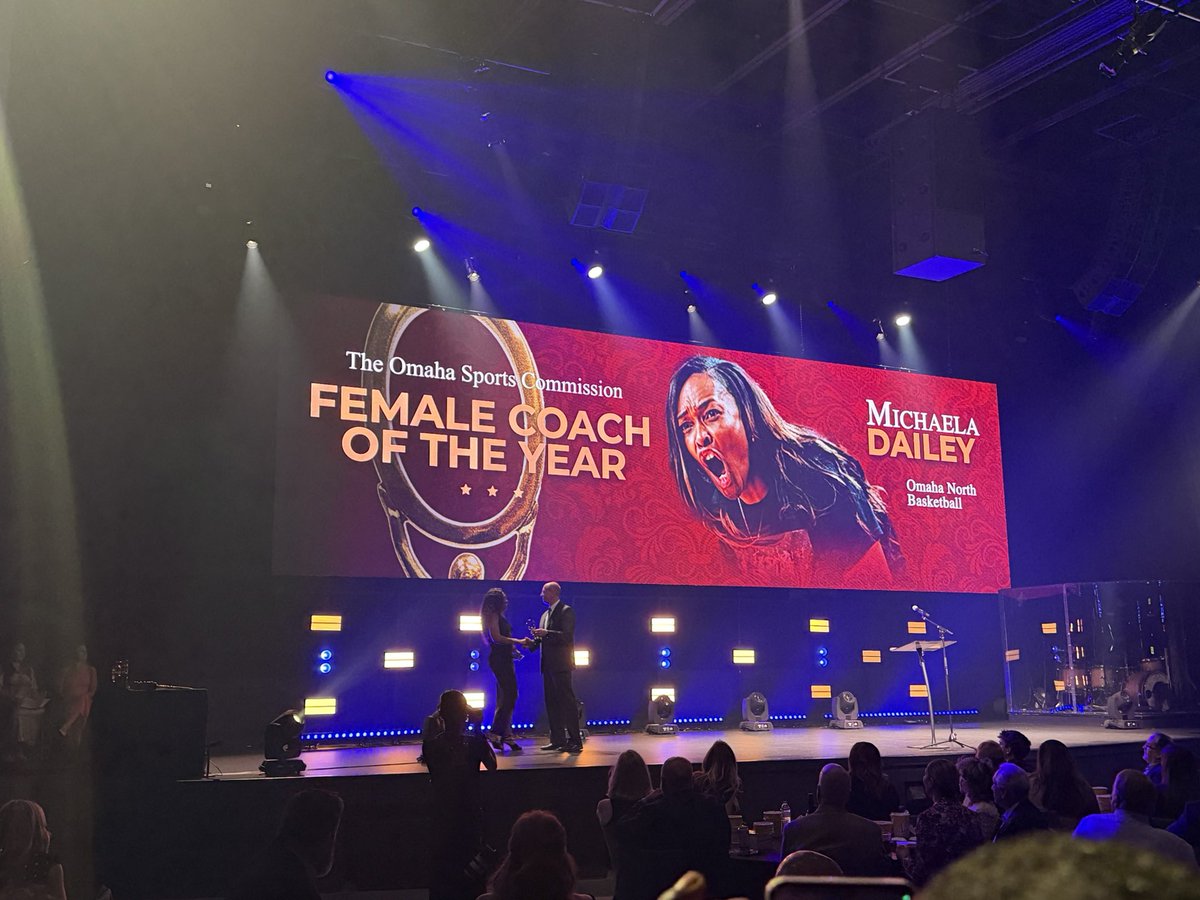 OPS_NorthHigh's tweet photo. That’s our coach!  Congrats to Coach Michaela Dailey for being named the Omaha Sports Commission Female Coach of the Year! #place2be💙💛💙💛 https://t.co/q4a5H5grtQ