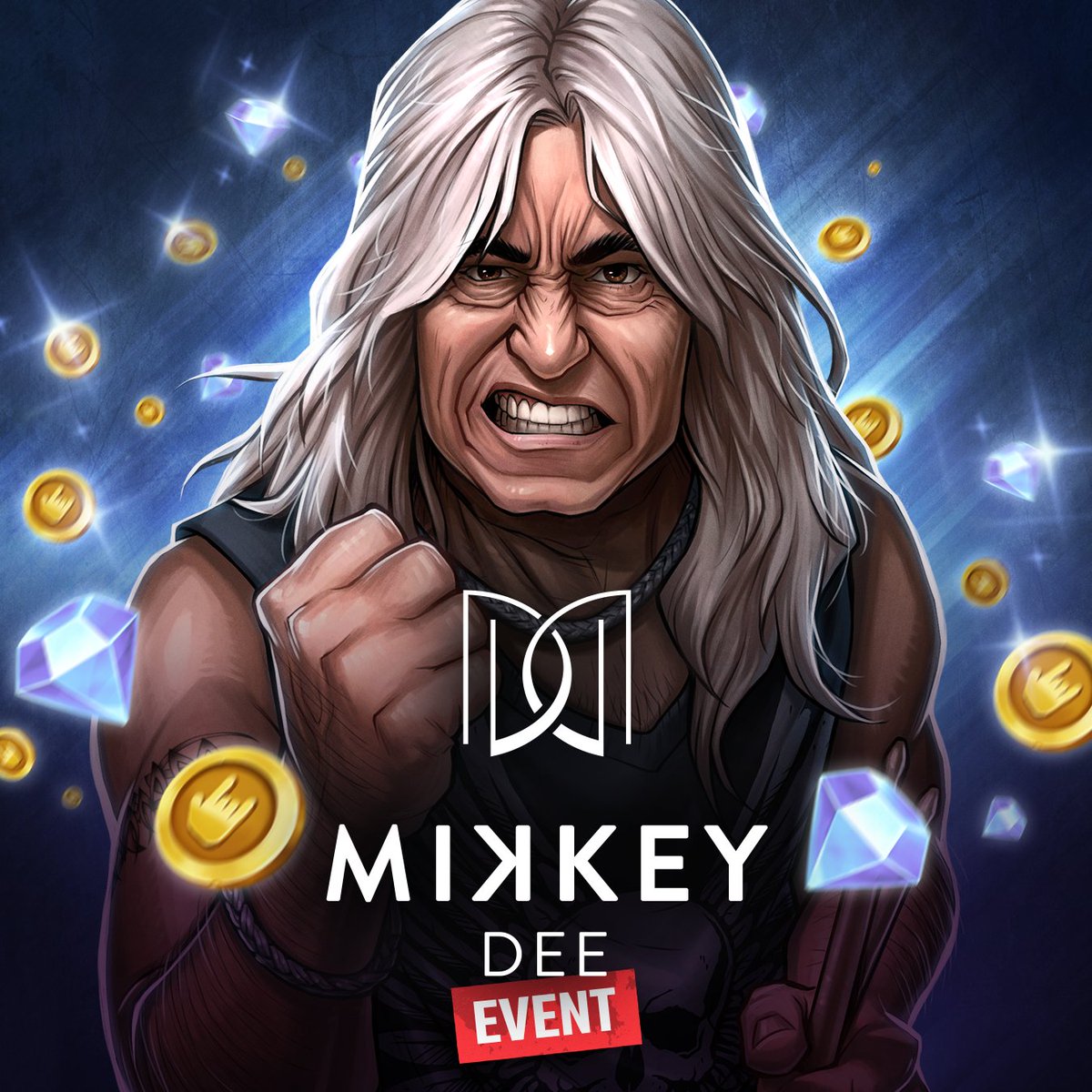 RockKommander's tweet photo. Ready to get rocked like a hurricane? 🌪️

Mikkey Dee is bringing the heavy metal thunder for this weekend's event! Smash through the objectives to claim your legendary loot and rewards. 🎸🔥

Become the Rock Kommander! 🤘

#rockkommander #mikkeydee #mobilegaming #mobilegame https://t.co/sOgYot0TNu