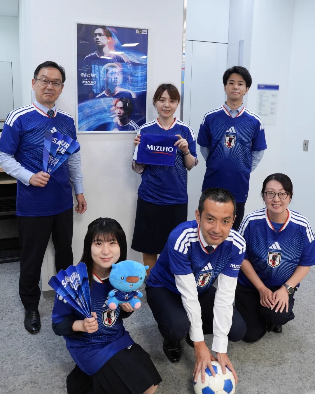  日本代表 ユニフォーム　ミズホ　サッカーシャツ 青 みずほ銀行 on X: 