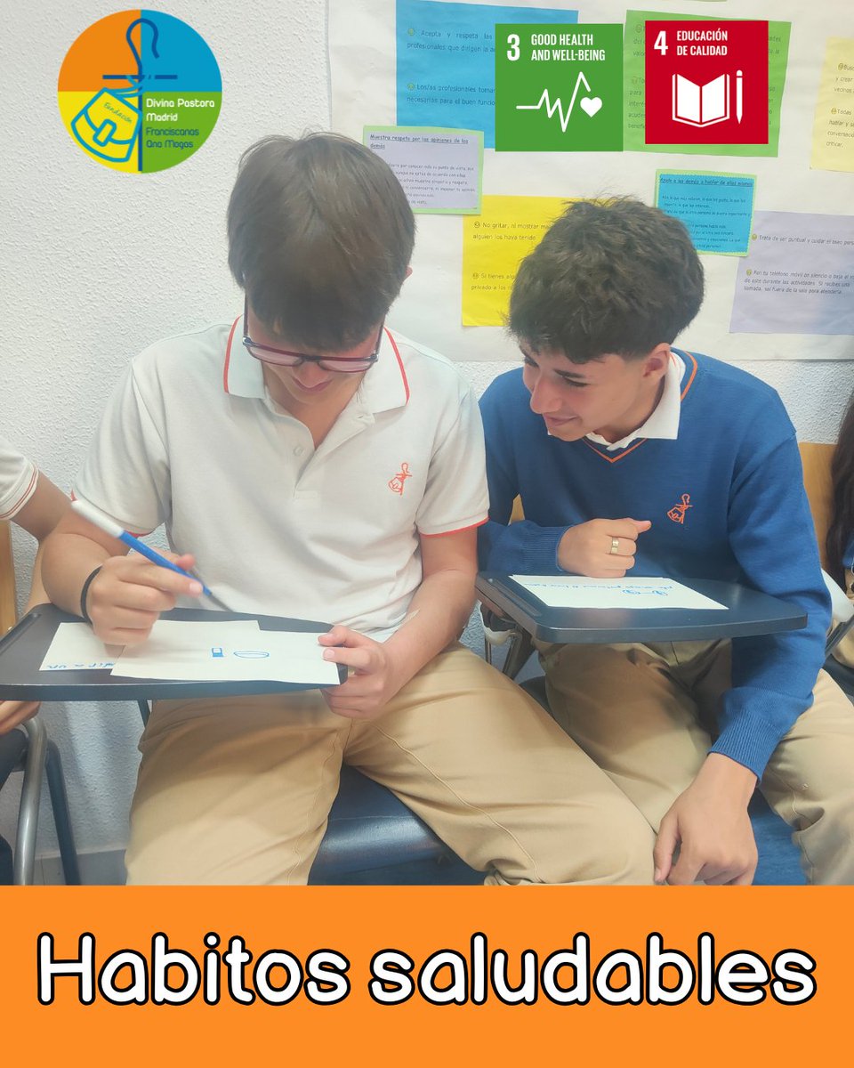 divpasmad's tweet photo. Nuestros alumnos de 1º ESO participan en un taller sobre hábitos saludables en el CMSc Chamberí 🥗💚

Aprendiendo la importancia de cuidarse cada día.
#VidaSana #ODS3 #ODS4 https://t.co/sdUiSdSr9N