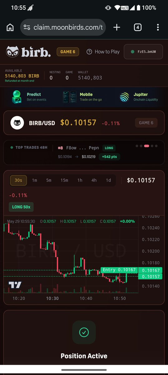 AbiyNovaSphere's tweet photo. 🚀 The new Birb Game 6 is officially LIVE! 🦉🔥

This season brings: 💰 Base $BIRB rewards for all depositors
📈 High-risk/high-reward leverage trading
🏆 Leaderboards & exclusive SBT rewards
⚡ Up to 100x leverage for the true degens
🔄 And yes… your deposited $BIRB is returned at month’s end 👀

Whether you play it safe and farm points, or chase the top of the leaderboard, this season looks absolutely HUGE. 🌕🔥

Don’t fade this one. Early players usually have the biggest advantage 👀

👉 Join through my referral link and let’s grind together:
[ https://t.co/lwI0FFe5qC ]
🦉⚡
 #Moonbirds #BIRB #BirbGame #Web3Gaming #Crypto #NFT #Trading #GameFi #Degens #Leaderboard #SBT @moonbirds
@solanamobile @JupiterExchange @jup_mobile