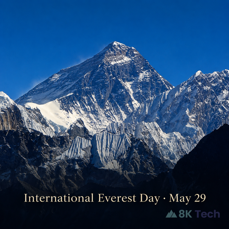 8ktechltd's tweet photo. 73 years ago today, a Nepali Sherpa and a New Zealand beekeeper stood on top of the world.

That collaboration is still our blueprint.

To every Sherpa, climber, and dreamer who made today possible, Thank You. 🇳🇵
#MountEverestDay #SagarmathaDay #Everest1953  #8KTech https://t.co/rZBkdESjvP