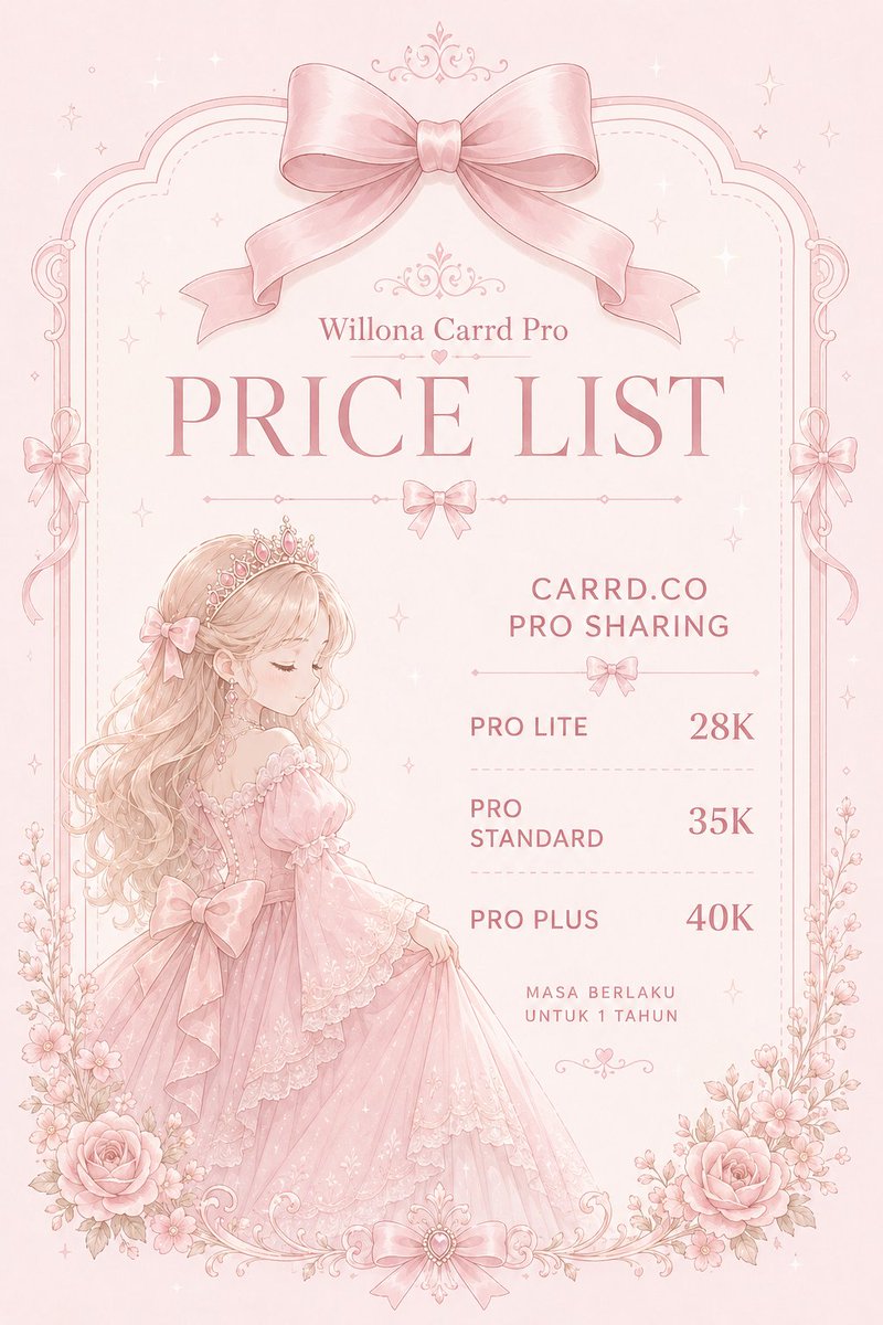 ballearina's tweet photo. 9595959

Carrd pro sharing/carrd premium.
Garansi 6 bulan
Durasi 1 tahun
Proses 5-10 menit
Bisa perpanjang

#zonauang #bealanja https://t.co/VbZ1XA9Vg7