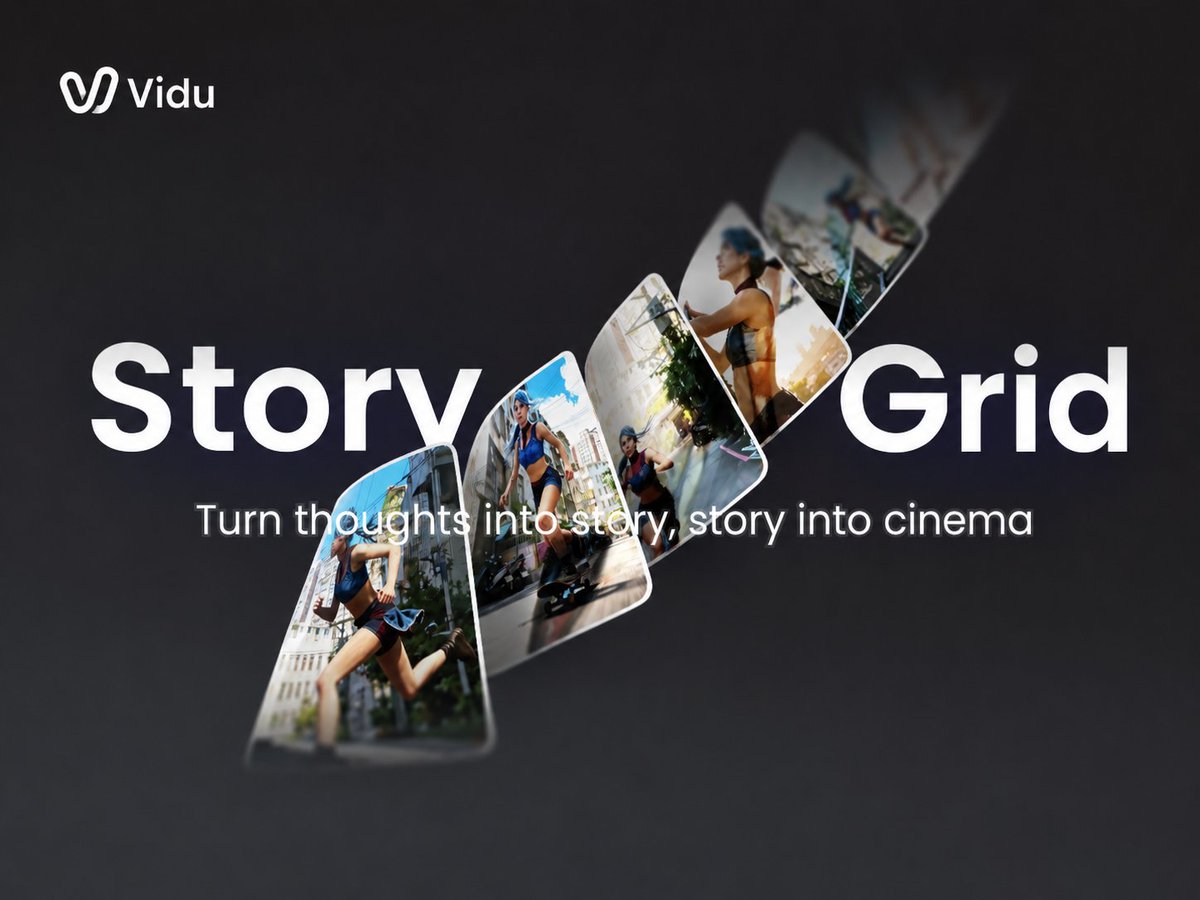 ViduAI_official's tweet photo. 🚀 Vidu Story Grid Challenge is Live!
Turn your images into cinematic stories with Vidu Story Grid - then show the world what you can create.

Upload your images, transform them into a 3x3 to 12x12 storyboard, and generate stunning videos with plots, fight scenes, VFX, camera movement, sci-fi worlds, or even viral social media ads and e-commerce commercials.
During the event, all users receive 1 free trial, and invite codes come with an additional trial.

🔥How to join:
Post your creation on social media and tag:
#vidu #vidustorygrid #storyboard
Add your invite code to unlock free trials.
Register your post here：https://t.co/PVOLlLW6Pp

💡What to create:
· Action-packed fight scenes
· Cinematic storytelling with a plot
· High-end VFX or sci-fi visuals
· Camera-driven cinematic shots
· Viral social media content
· E-commerce or product-style commercials

Click link to join the challenge: https://t.co/MzNLJSMXAM

Unleash your creativity. Build your story. Go viral with Vidu Story Grid.