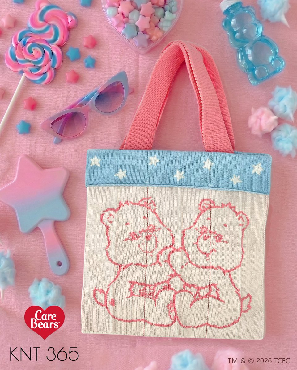knt365's tweet photo. 【ケアベア™ デザインが新登場！】

ケアベア™デザインの #KNT365 Co-Knittyが
SHIBUYA109ポップアップストアにて先行発売します！🌈

地球にやさしいニット素材に、ケアベア™たちの可愛さがギュッと詰まった特別仕様です💖

会場で是非checkしてください✨

#carebears #ケアベア @carebears_jp https://t.co/4qJyny3JWd