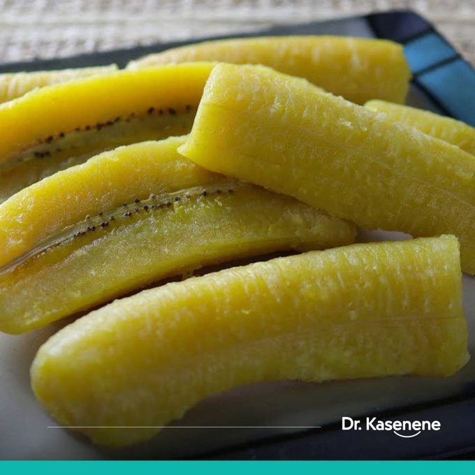 drkasenene's tweet photo. Gonja (plantain) is a tasty &amp; healthy food.

It's high in potassium and magnesium - good for blood pressure.

It's rich in fibre that helps digestion.

It's also high in Vitamin C and A that boost immunity and quench free radicals.

A great meal or snack option. Enjoy some often. https://t.co/lDcZ5My0qK
