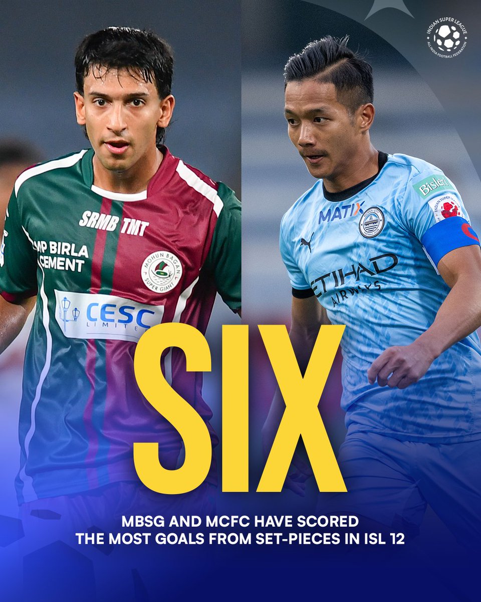 IndSuperLeague's tweet photo. 𝔇𝔢𝔞𝔡-𝔟𝔞𝔩𝔩 𝔰𝔭𝔢𝔠𝔦𝔞𝔩𝔦𝔰𝔱𝔰! 👊

Mohun Bagan Super Giant and Mumbai City FC made the most of their set-piece opportunities in #ISL12. 🔥 https://t.co/32tl25ibcQ