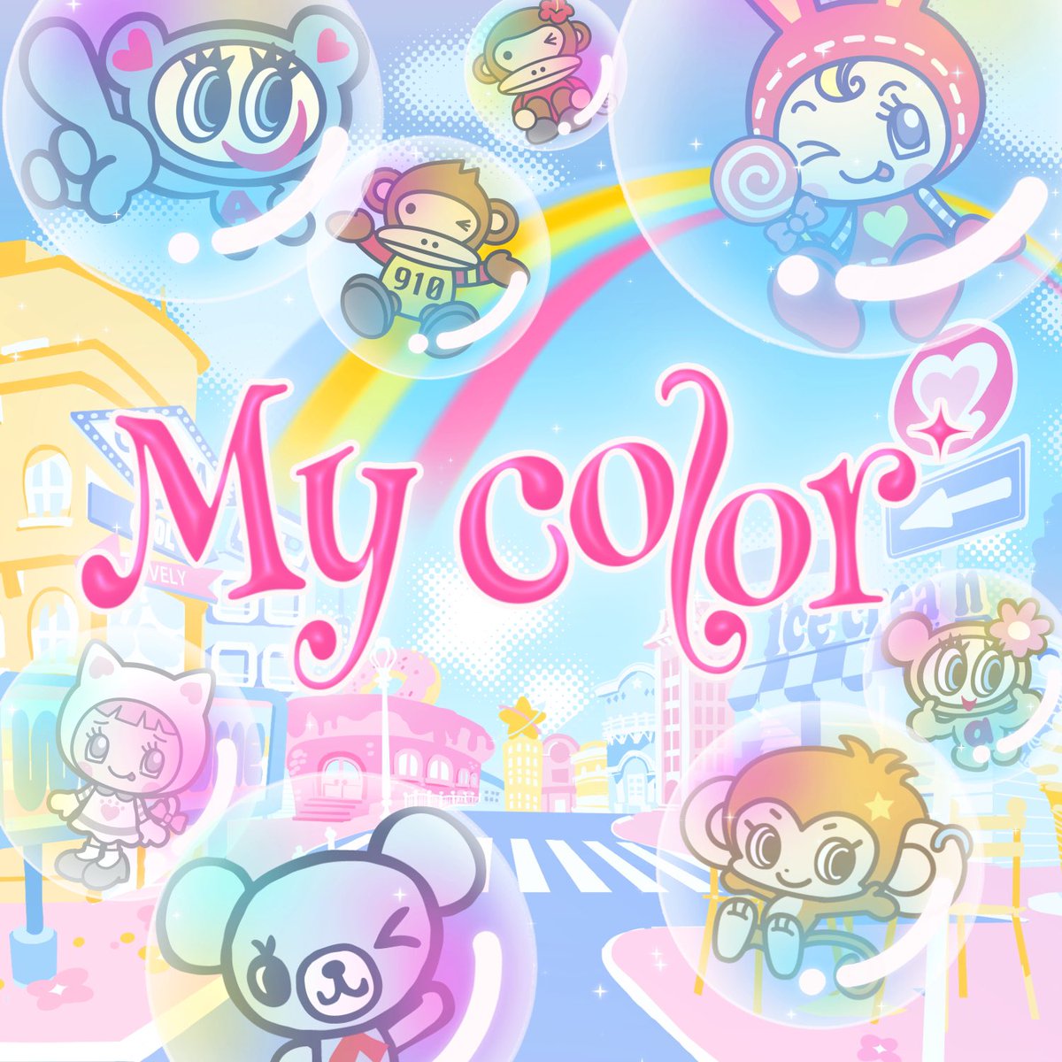 nakamurakunfan's tweet photo. ナルミヤキャラクターズ初のオリジナル楽曲『My color』が本日配信がスタートするよ！

2026年5月29日(金)18:00に、作詞作曲を担当しためろくるの公式チャンネルにてミュージックビデオを公開✨ みんなも『My color』を聴いてハッピーになっちゃおう🌈   作詞作曲：めろくる  ボーカル：初音ミク  ギター：C'Na  人物イラスト：たまき  背景イラスト：ひみつ  動画：mill!on   ニコニコ：https://t.co/MgBwadUeiN YouTube：https://t.co/qD0qSynFzG 配信ページ：https://t.co/GPrzqdlSCx
 
 #ナルミヤキャラクターズ #めろくる