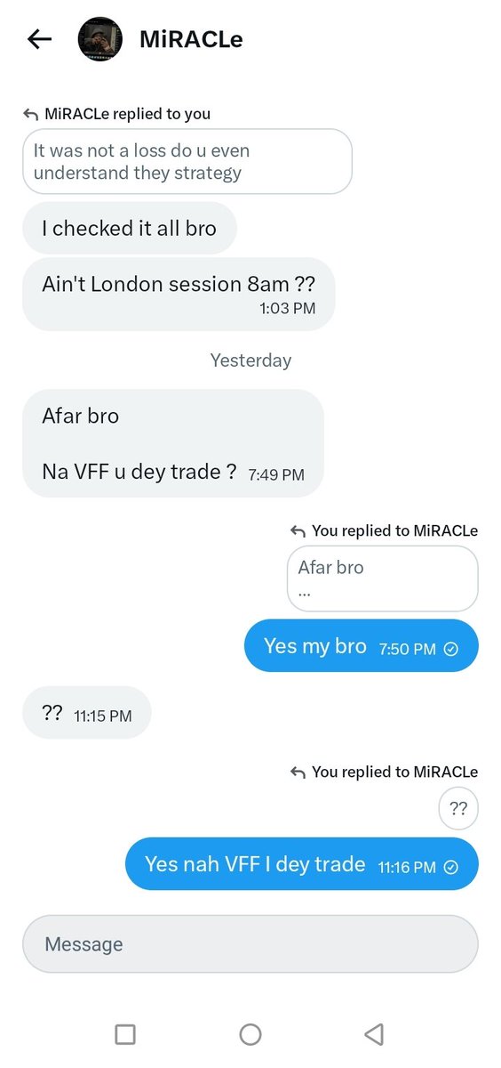 stackninja_NFT's tweet photo. @MiRACLe_777777 Bro check time I use reply u almost immediately u sent message I no dey do boss oooo https://t.co/cE4VfACFkl