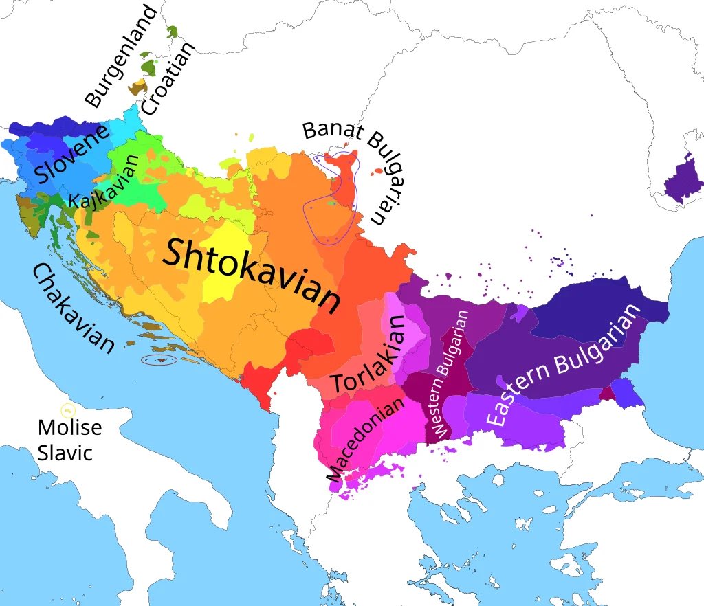 UniteorDie1918's tweet photo. “Serbian” as a distinct language does not exist.

“Croatian” as a distinct language does not exist.

“Bosnian”/“Montenegrin” definitely don’t exist.

The language most of us speak is Štokavski.

Torlački is another Serb language.

Čakavski &amp; Kajkavski are another Croat languages. https://t.co/ZI5odtwGHX