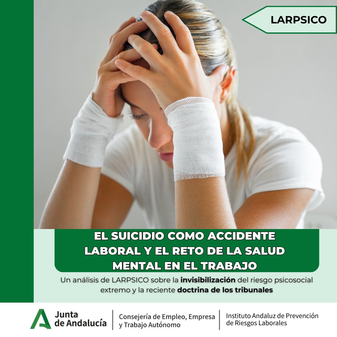 IAPRL's tweet photo. 📢 Noticia #LARPSICO: El suicidio como accidente de trabajo vuelve a la actualidad judicial. ⚖️🧠
Nueva sentencia vincula un fallecimiento con conflictos laborales. Es vital visibilizar y prevenir el riesgo psicosocial. 👇
🔗 https://t.co/HmZUICNLRE
#PRL #IAPRL #SaludLaboral https://t.co/qpFjZpJtdh