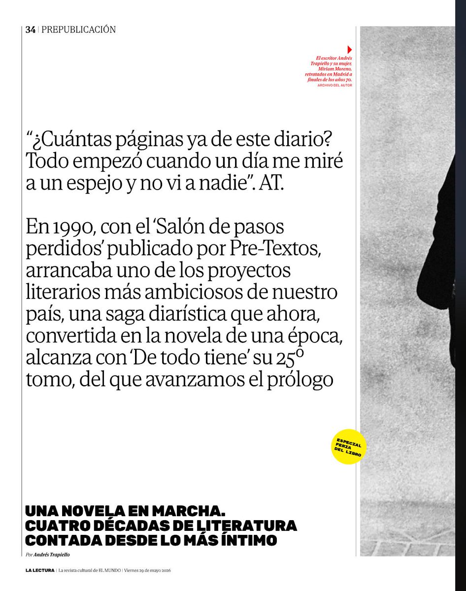 MiriamMorenoAgu's tweet photo. Páginas de @LaLectura_EM  con motivo de la publicación en @arrabal_ed  de "De todo tiene", la vigesimoquinta entrega del Salón de pasos perdidos. https://t.co/CQJ8qpItWO