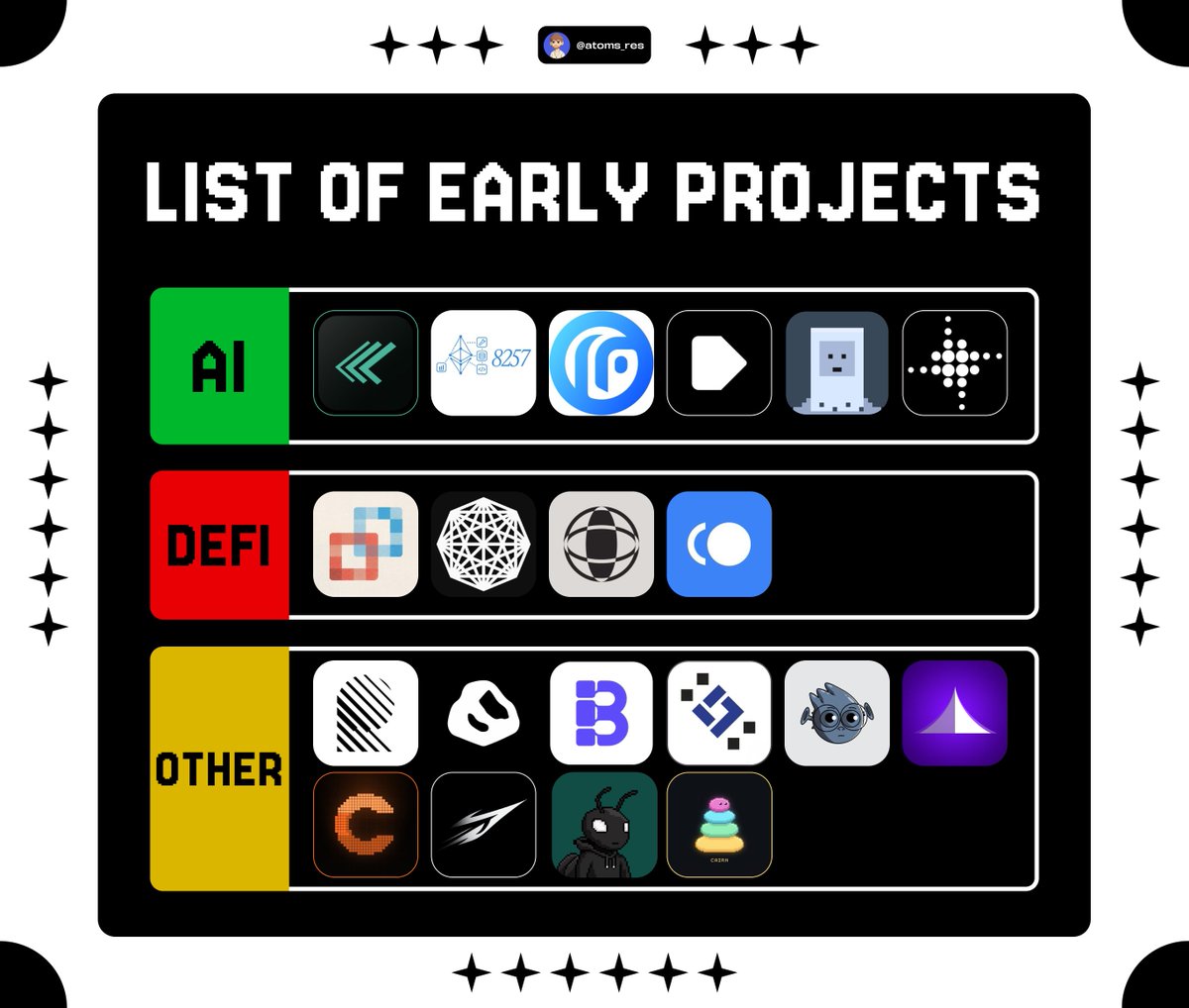 atoms_res's tweet photo. 💎 Early projects worth following

List by category 👇

🔷 AI / Onсhain Agents

@LanaAI

@ERC8257

@MaxshotAI

@floominchq

@gemsopfp

@SparklingAI

🔷 DeFi

@MobiusExchange

@spanDEXsh

@blinktrade

@usefleets

🔷 NFT

@FractalDotFi

@ednovart

🔷 Others

@RealityFi_xyz

@zinc_cash

@BuidlDotBase

@convallax

@coliseum_fun

@jettsondev

@ANTHEREUM

@CairnBASE

💙 Don't miss any updates 👇
https://t.co/4c8ls8kFtw