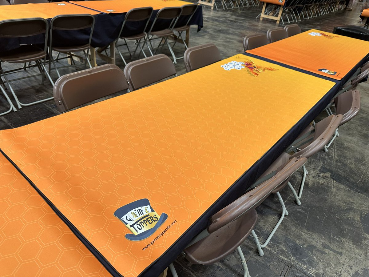 GameToppersLLC's tweet photo. We have a very limited number of @UKGamesExpo play mats 30“ x 72 for only $60. 
You can play on them in the open play area that we sponsor.
Get them while they last at the expo @GameToppersLLC hall 4-756 https://t.co/5rRpIqGAea