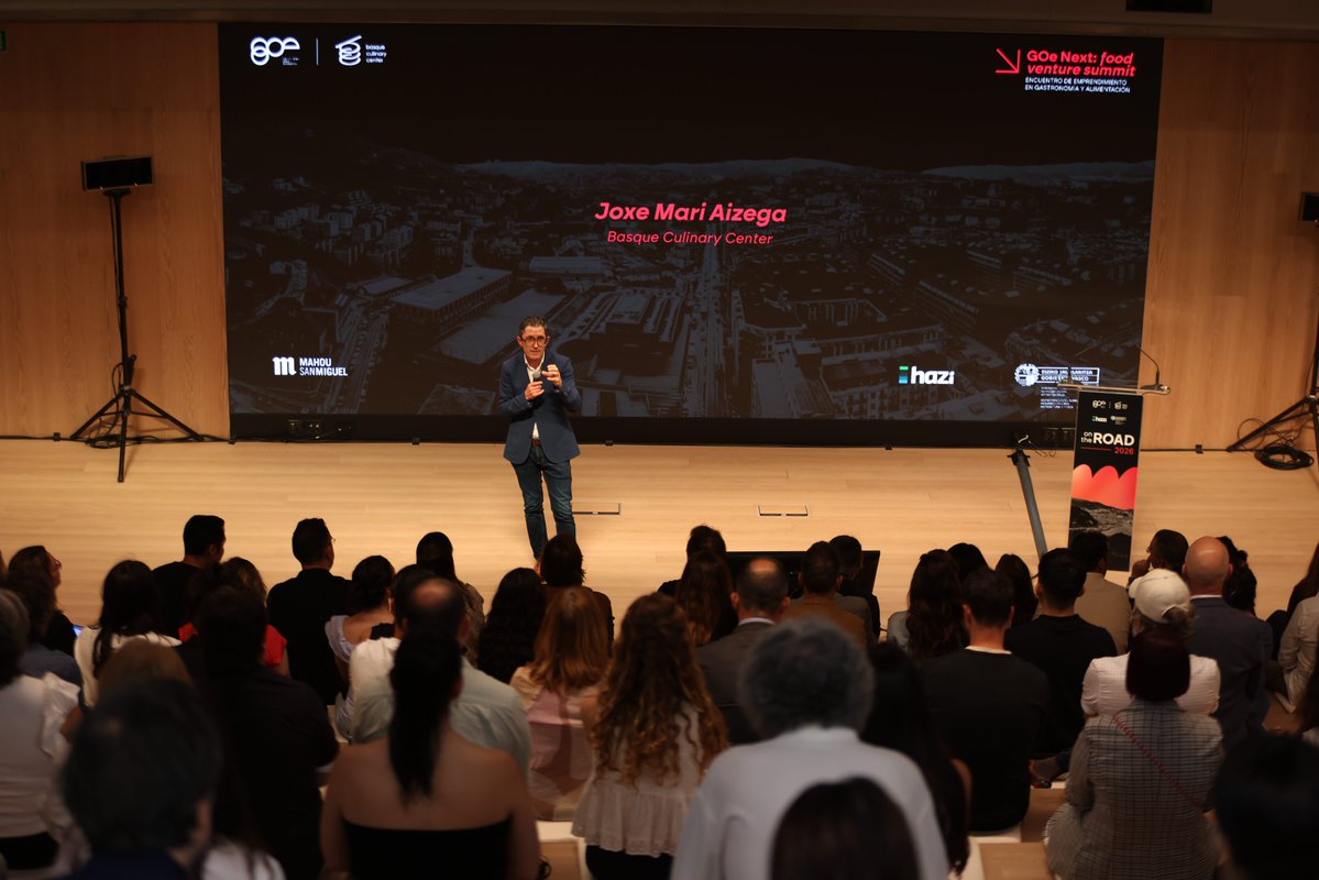 wearegoe's tweet photo. 📍 Startups y emprendimiento gastronómico protagonizan #GOeNext, inaugurado por @jmaizega de @bculinary, Iker Iglesias de @itsaslurraEJGV e Irati Lekue de #GOe
Una jornada para conectar talento, innovación y futuro en gastronomía 🚀
@hazifundazioa @MahouSanMiguel https://t.co/YajyjhgcR7
