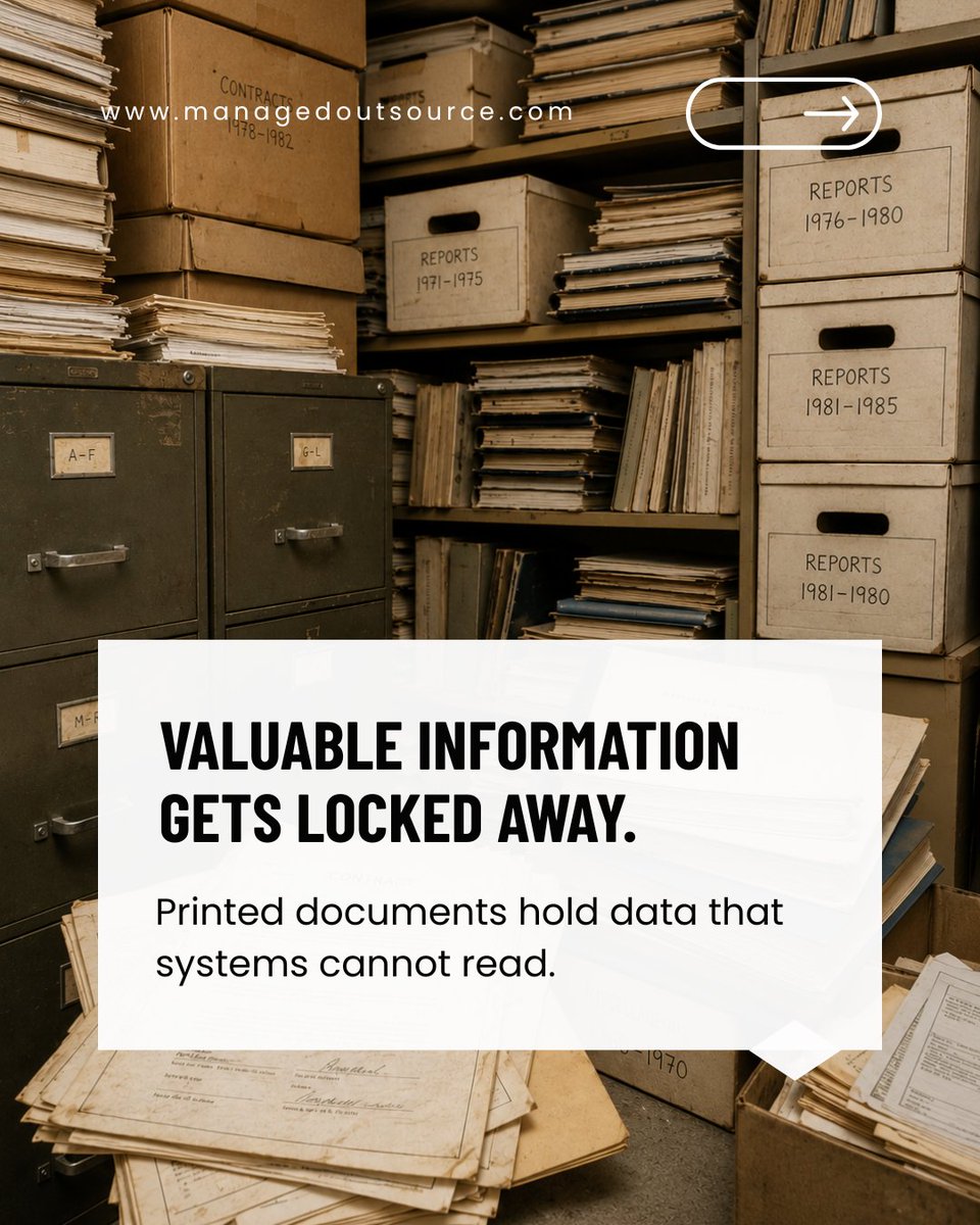 MOS_Operations's tweet photo. Printed documents often contain valuable information that digital systems cannot access. OCR automation solutions at MOS convert them into searchable content so archived records become operational assets.

#OCRAutomation #DataExtraction #OperationsExcellence https://t.co/ElBEt3yvy3