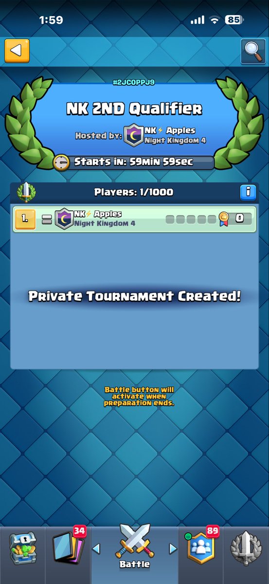 NightKingdomCR's tweet photo. 2nd qualifier for the tournament is set 
300$ prizepool , top 5 qual
https://t.co/hQnXd0zVhm https://t.co/H4gSKLzrny