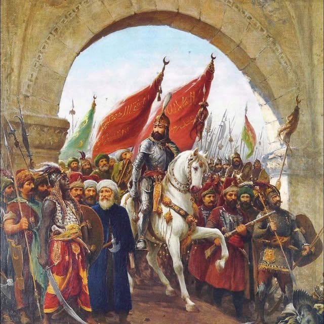 Sevkiyilmaz's tweet photo. Fethi Mübin’in 573. yılında Cihan Sultanı Fatih Muhammed Han ve Şanlı Ordusunu rahmetle, minnetle ve saygıyla anıyoruz! Ruhları şad olsun!

Anadolu vatanımızın banisi (Kurucusu) başta Eyyubel Ensari (r.a) Hazretlerini, Fatih Sultan Mehmed Hanı ve Fetih Ordusunu rahmetle ve saygıyla anıyoruz!

Allah (c.c), Makamlarını sevenleriyle Cennet eylesin! En kısa zaman da İslam İlkelerine dayalı Adil bir Hukuk Devletiyle yeniden fetihleri gerçekleştirsin! Ve 26 Ağustos 1071 Malazgirt zaferinin ve 29 Mayıs 1453 Fetih gününün ülke genelinde Resmi Tatil olmasını Milletçe bu Bayramları kutlamamızı lütfeylesin!

Fetih Bayramımız kutlu olsun.

Fatih ve Ordusuna Selam olsun!

https://t.co/H7qCQWobWS