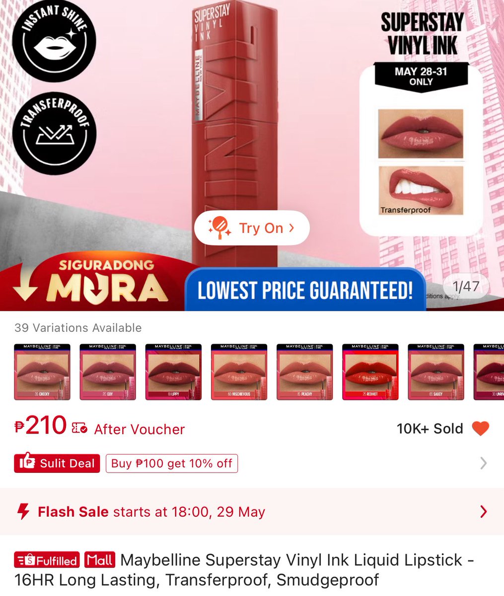 budolfindsphil's tweet photo. sale maybelline vinyl!
https://t.co/xYPA6DcQ0Q https://t.co/KgWPgVqUV7