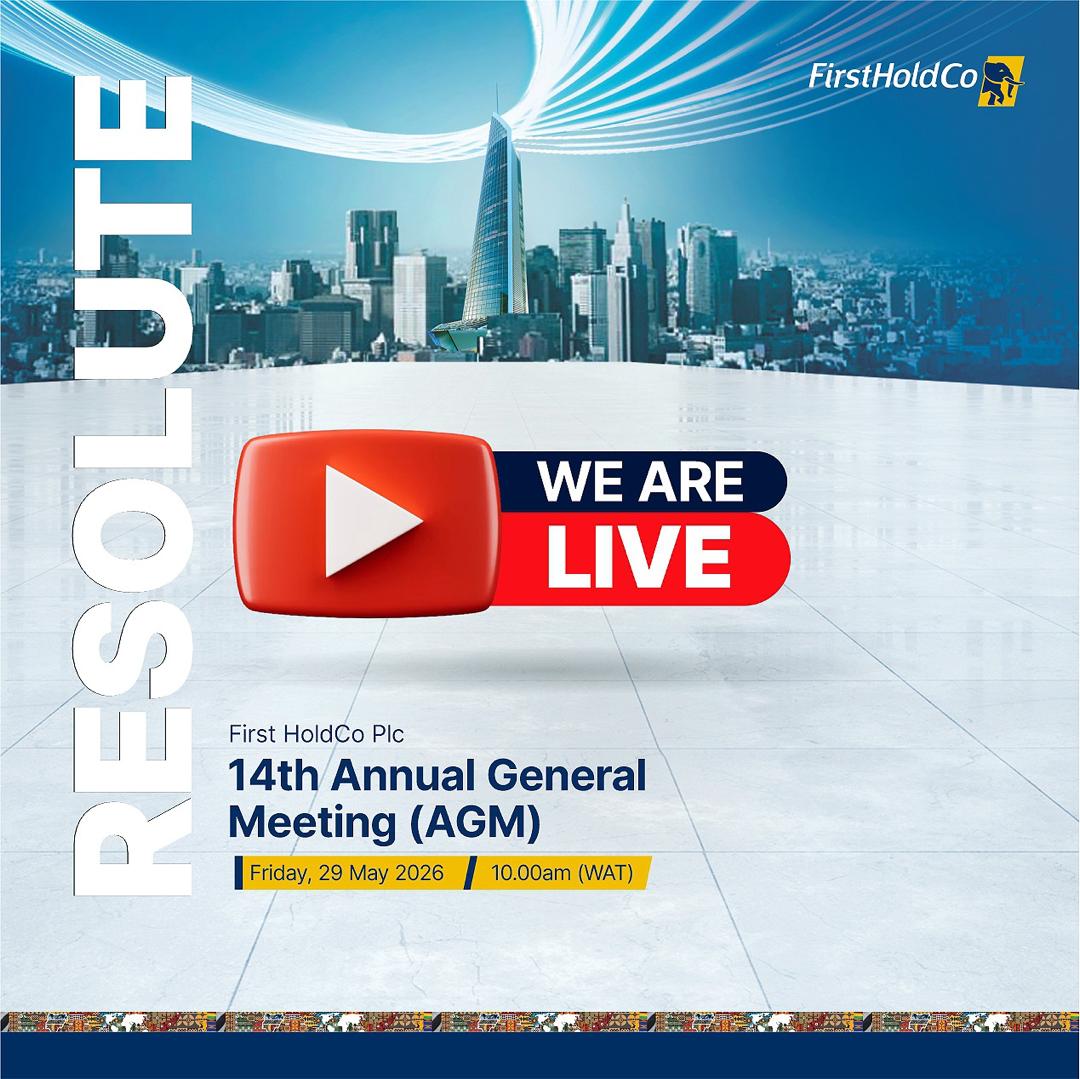 FirstBankngr's tweet photo. 🚨 We are officially underway!

If you haven't logged on yet, the 14th Annual General Meeting of FirstHoldCo is happening right this second.

We're breaking down our recent achievements and revealing the strategic roadmap shaping our next chapter. https://t.co/g4kUnXCCR7