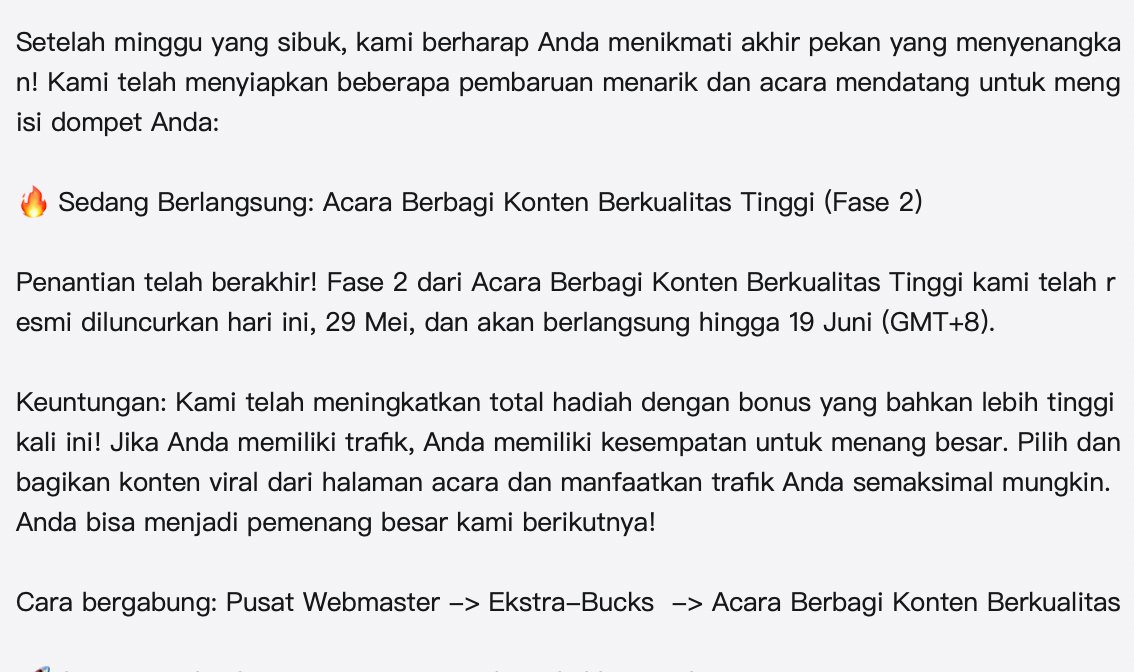 TeraBoxID_Pro's tweet photo. 📢 Berita Acara: Bonus Lebih Besar + Acara Peringkat Khusus untuk Bulan Juni!

Halo Webmaster, Selamat Hari Jumat!

💸 Berharap Anda mendapatkan trafik tinggi dan keuntungan besar!

Tim TeraBox https://t.co/hEdsue0dGE