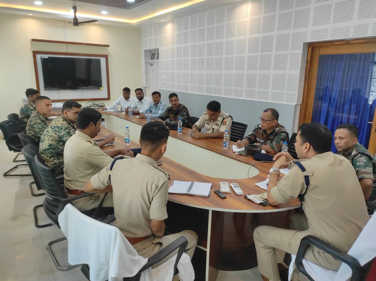 tp_north's tweet photo. A District-Level Operational Group and NCORD meeting was held on 29.05.2026 at the SP Office Conference Hall, North Tripura, under the chairmanship of SP North, CO. 13th Bn TSR, Officers from District Police, SB, BSF, TSR,Intelligence agencies and other stakeholders attended. https://t.co/JacC4sVLNP