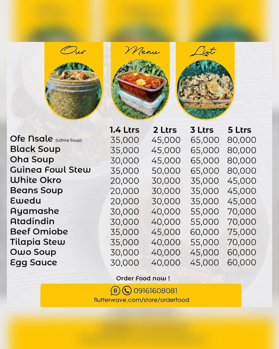 orderfoodng's tweet photo. Your weekend menu just got a major upgrade. Free yourself from kitchen stress and let us handle the heavy lifting. 🔥

What swallow are you pairing this massive bowl of goodness with? Swipe left to see more options 😋

Call or Send a DM to Eat 09161608081 https://t.co/5jZmlgxzoa