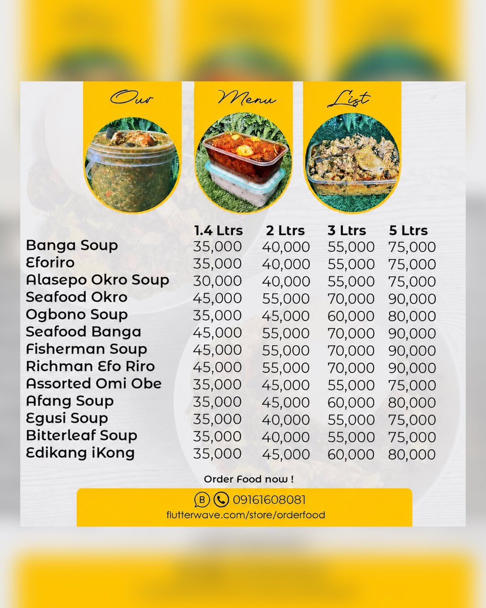 orderfoodng's tweet photo. Your weekend menu just got a major upgrade. Free yourself from kitchen stress and let us handle the heavy lifting. 🔥

What swallow are you pairing this massive bowl of goodness with? Swipe left to see more options 😋

Call or Send a DM to Eat 09161608081 https://t.co/5jZmlgxzoa