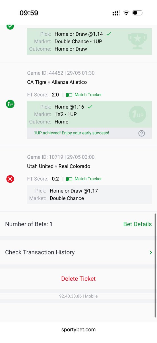 Aceniggar's tweet photo. @SportyBetNG @SportyBetNG Why did you settled my ticket : 658537 as lost when the event : Utah United vs Real Colorado ended 4-1 but you guys uploaded 0-2 loss for Utah United and mark my ticket lost.. what sort of scam is that , please check this case and resolve asap .. Utah United won 4-1 https://t.co/L3Cb2NsCFa