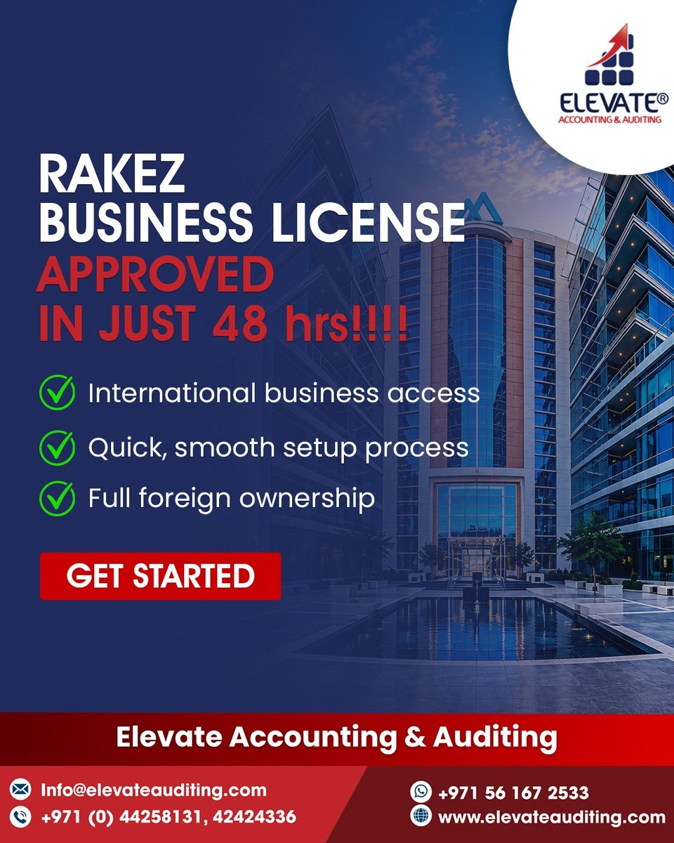elevatebs's tweet photo. 48 hours. ✔️ (That's just 2 DAYS!!!)

That is all it took for this RAKEZ business licence approval.

𝐅𝐨𝐫 𝐦𝐨𝐫𝐞 𝐝𝐞𝐭𝐚𝐢𝐥𝐬:-
𝐖𝐡𝐚𝐭𝐬𝐚𝐩𝐩: 056 167 2533
𝗘𝗺𝗮𝗶𝗹📧: info@elevateauditing.com

#ElevateAccounting #RAKEZ #BusinessSetupUAE #CompanyFormation #Dubai #uae https://t.co/5Web0NlXvj