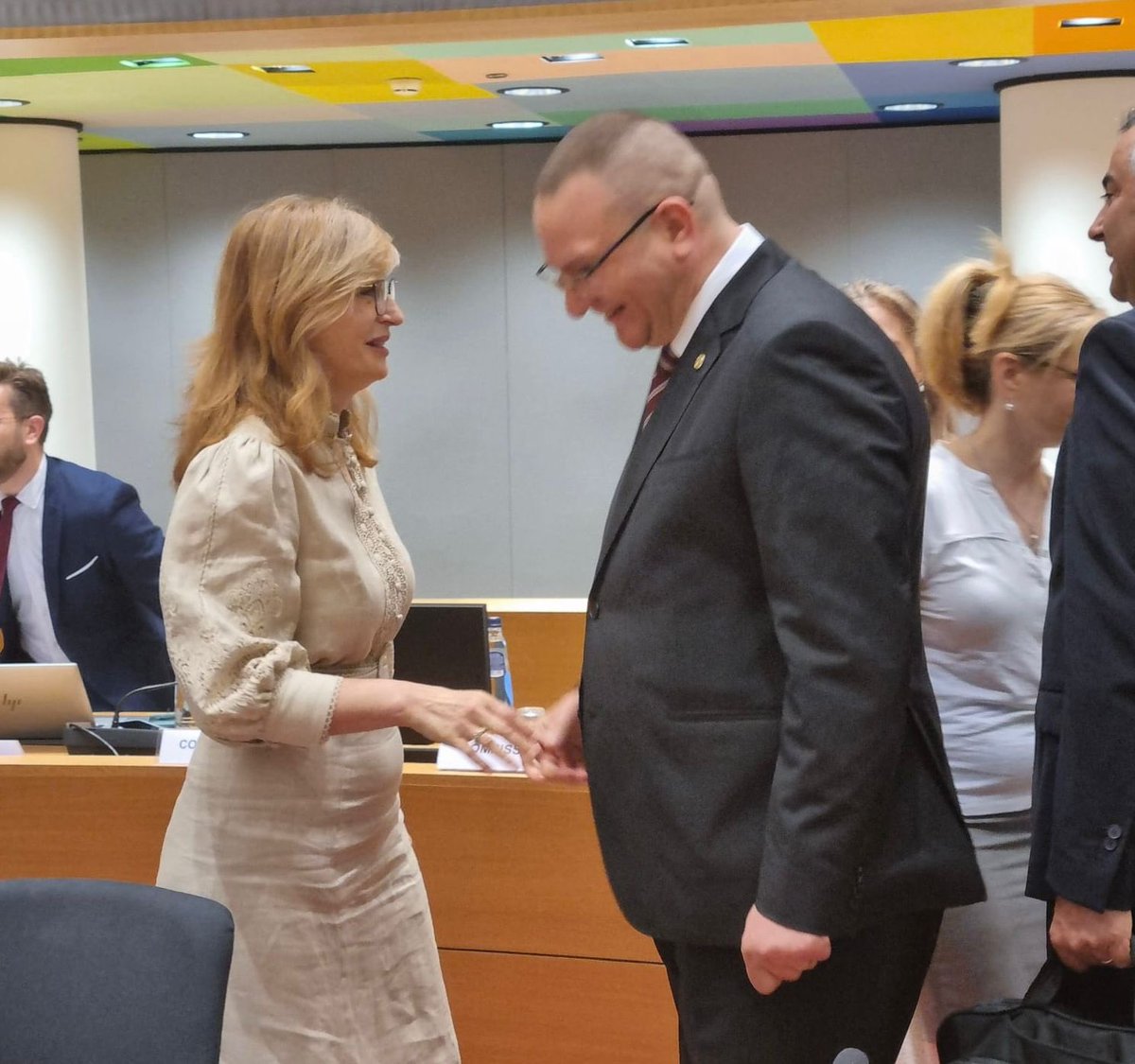 romaniaineu's tweet photo. 🇷🇴 RO President of @researchgovro, Andrei Alexandru, and Mr. Daniel Crunteanu, Director General of the Romanian Space Agency are attending #COMPET (Research and Space) today.
🔹Horizon Europe
🔹Science diplomacy
🔹EU Space Act
🔹Space &amp; economic security
https://t.co/242FG0ioR0 https://t.co/qhxYzVvxQo