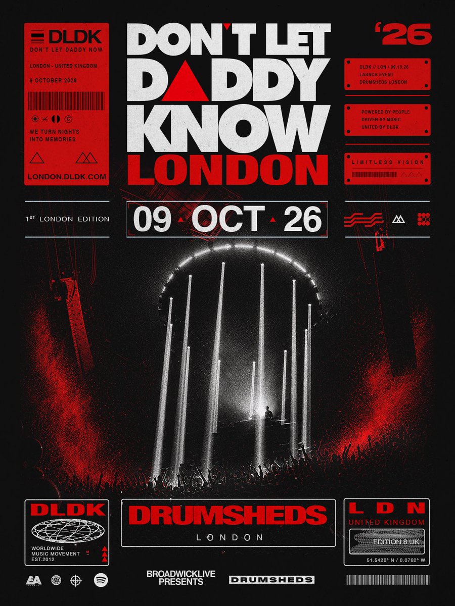 DLDK_OFFICIAL's tweet photo. LONDON 🇬🇧 After 7 unforgettable editions across the UK, we’re finally coming back! 🔺 This time taking over the world-famous @drumsheds on the 9th of October, 2026. Are you ready? Register now for exclusive pre-sale access and updates! 🚀 https://t.co/19W1leTxxP