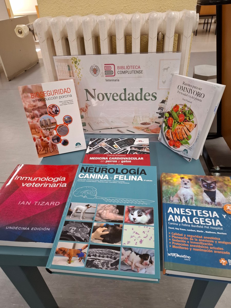 BucVet's tweet photo. 📸Novedades en @BucVet ! 📚🐾

Buscas material para tus trabajos o exámenes? Llegaron nuevos títulos que no te puedes perder:
🐷 Bioseguridad porcina  
❤️Medicina cardiovascular 
🧠 Neurología 
💉 Anestesia y analgesia 
🦠 Inmunología
🌱 Razones para ser omnívoro
Te esperamos! 🥰 https://t.co/bKwxLEQGU3