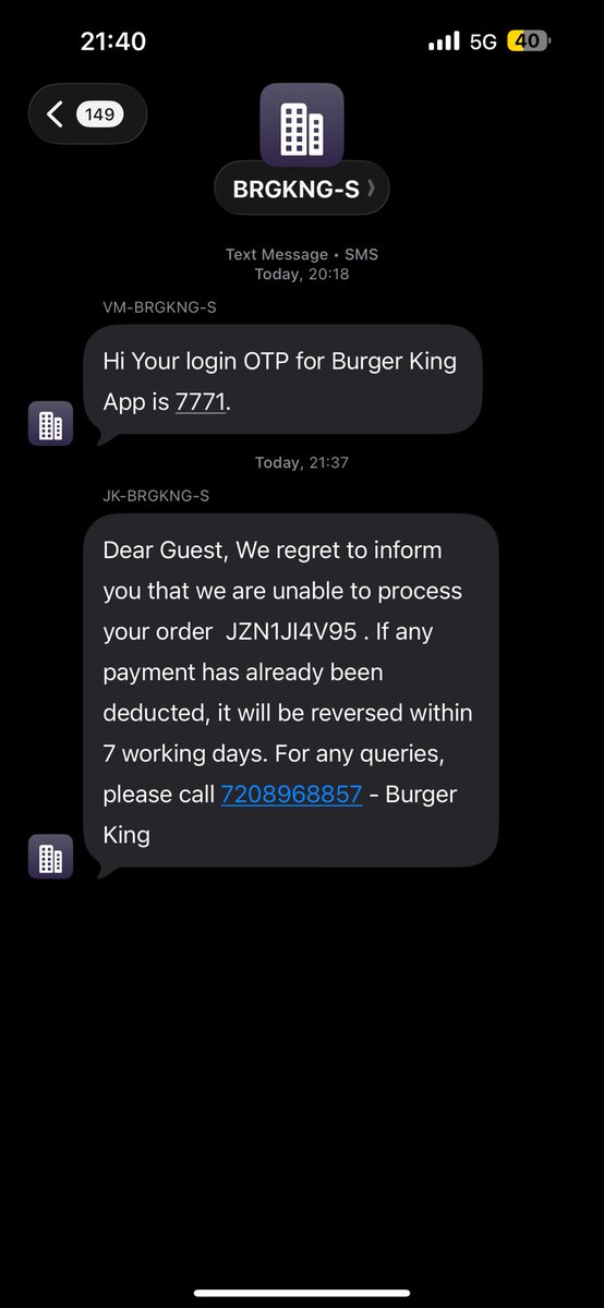 faryadmalikk's tweet photo. @burgerkingindia my order got cancelled because of rider unavailability and my refund of 218 rs for order no. JZN1JI4V95
I want my refund asap !
UPI transaction ID : 651490716680
Order placed via burger king app on 28th may 8:32pm by username : Faryad 
Please refund asap https://t.co/XOSoVeAG89