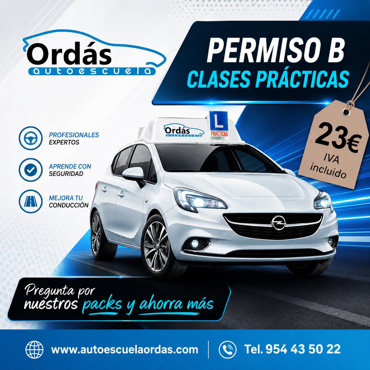 AutoOrdas's tweet photo. ☀️ ¡El verano está a la vuelta de la esquina!
Ahora es el momento perfecto para sacarte el carnet de conducir 🚗

✅ Clases prácticas de 40 min por solo 23€ ‼️

Infórmate:
☎️ 954 43 50 22
👉 https://t.co/FfA3Mfb0Hb

#Autoescuela #Sevilla #AutoescuelaOrdas https://t.co/uT1epmTSMA