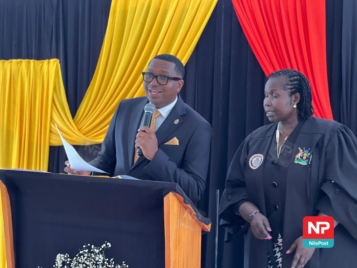 nbstv's tweet photo. UPDATE: NRM’s Fabrice Rulinda has officially been sworn in as Mayor of Entebbe Municipality for the 2026–2031 term, pledging to prioritise improved service delivery for residents.

@LMushabe 

#NBSUpdates https://t.co/XOmQXC827f