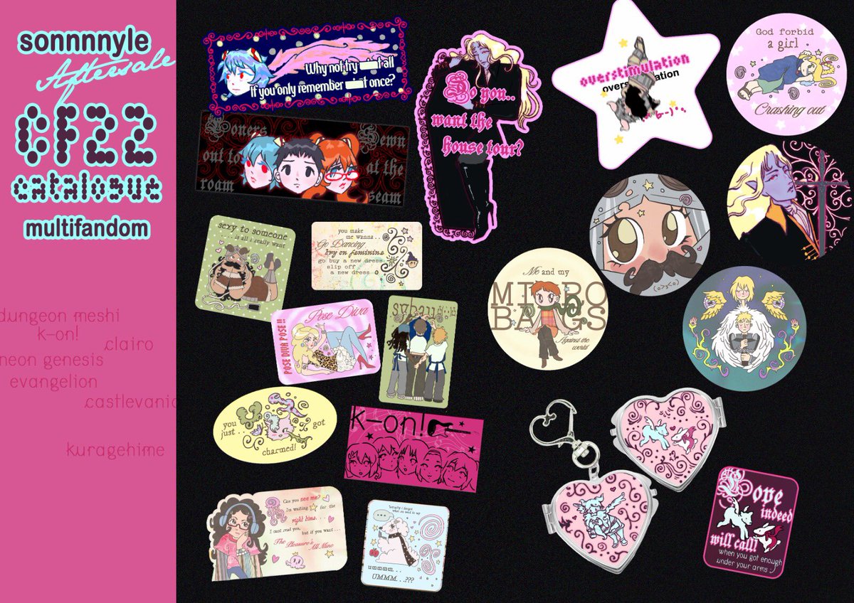 s0nnnnyl3's tweet photo. (1/2) (˶ᵔ ᵕ ᵔ˶) 🔁 and 💜 are appreciated 
｡𖦹 comifuro 22 aftersale catalogue ｡𖦹°‧

mail order link!! https://t.co/1M3mWpECX9
(open until 08 June)
manual shipment only
multifandomᯓ★ 
#CF22Catalogue #CF22 #Comifuro https://t.co/Lu3Ka1cz7A