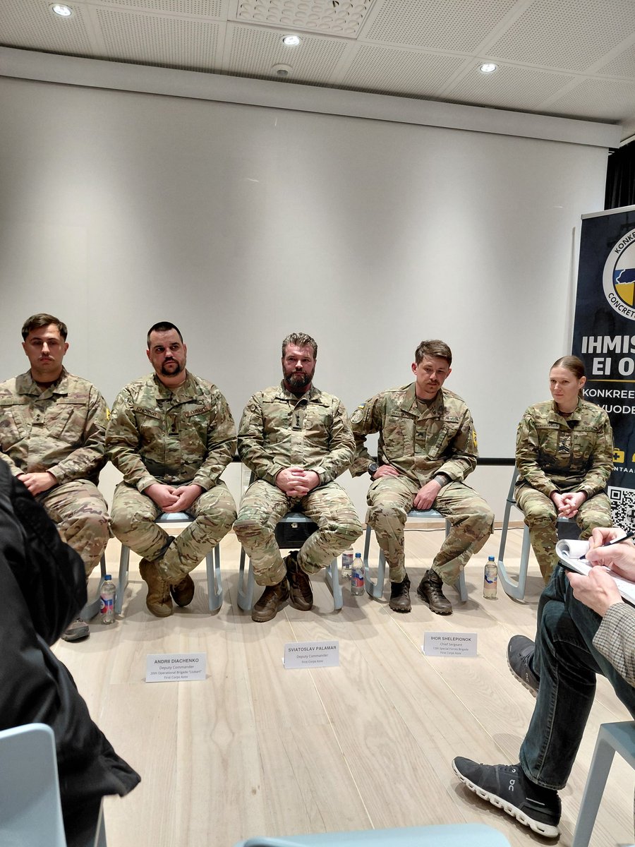 NiiloSimojoki's tweet photo. Kovaa ukrainalaista taistelukokemusta vierailulla Suomessa.👇
Ukrainalainen Azov-komentaja: Iskemme nyt venäläisten huoltoreitteihin selustassa | Uutissuomalainen | Savon Sanomat https://t.co/PCn1bdNqP8 https://t.co/N0H240ebpO